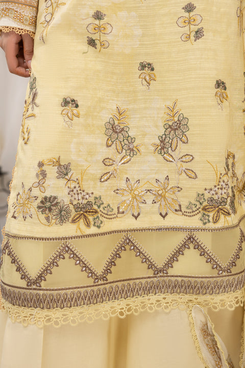D-2255| 3 Pcs Embroidered Lawn