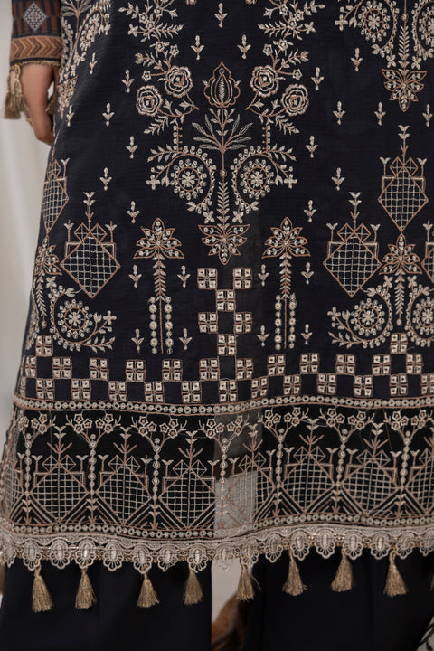 D-2256 | 3 pcs Embroidered Lawn
