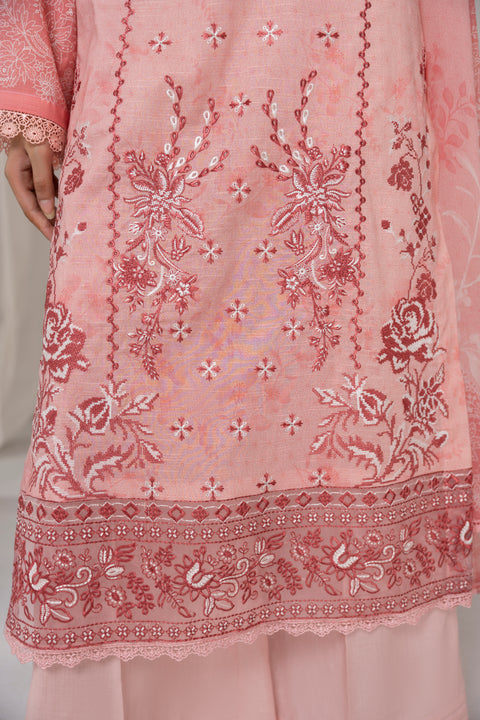D-2258 | 3 Pcs Embroidered Lawn