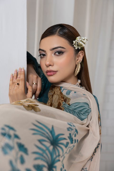 D-2259 |3 Pcs Embroidered Lawn