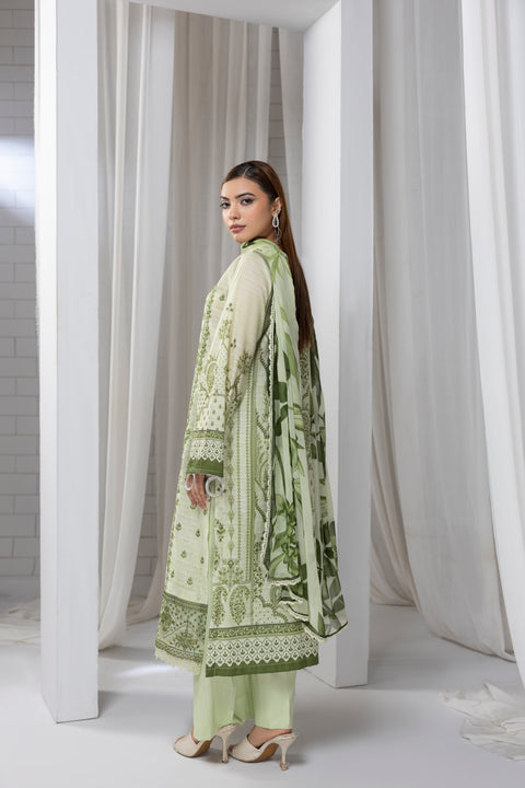 D-2263 | 3 Pcs Embroidered Lawn
