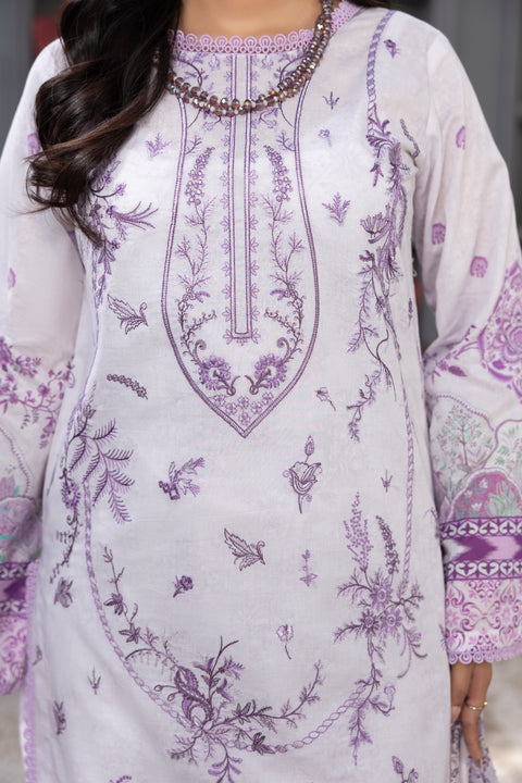 D-2269 | 3 Pcs Embroidered Lawn