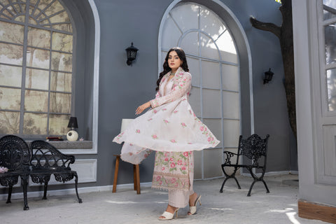 D-2273 | 3 Pcs Embroidered Lawn