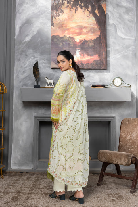 DD-2277 | 3 Pcs Embroidered Lawn