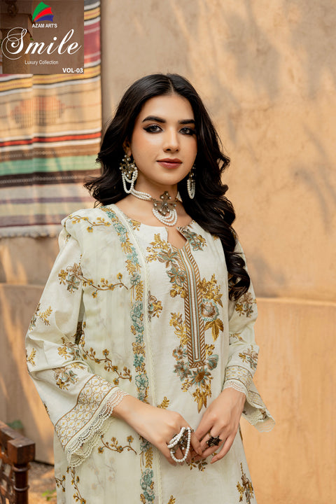 D-2292 | 3 Pcs Embroidered Lawn Collection