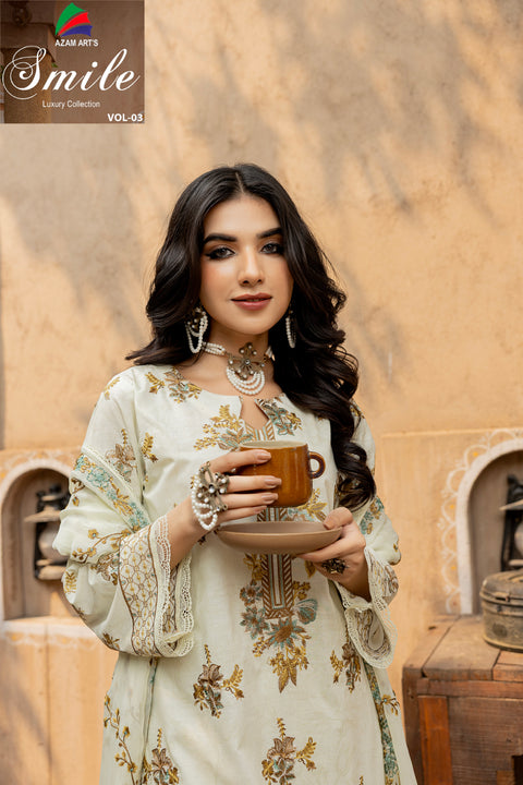 D-2292 | 3 Pcs Embroidered Lawn Collection