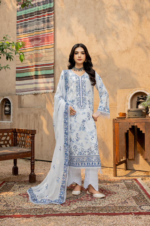 D-2293 | 3 Pcs Embroidered Lawn Collection