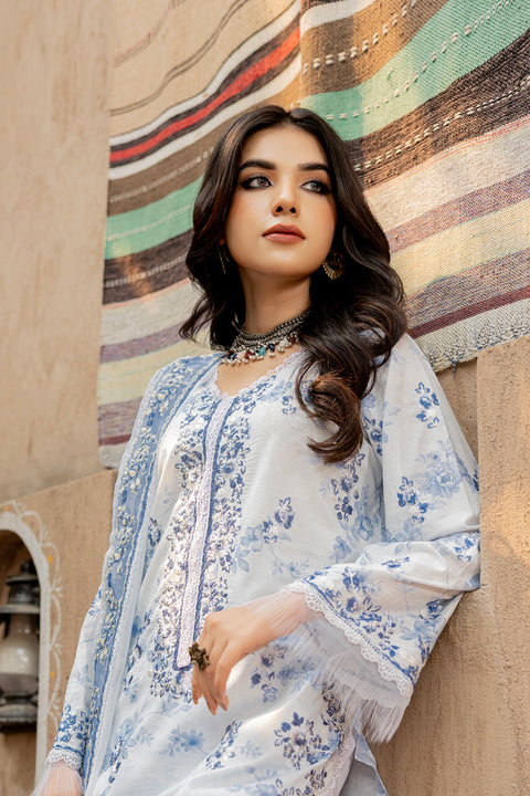 D-2293 | 3 Pcs Embroidered Lawn Collection