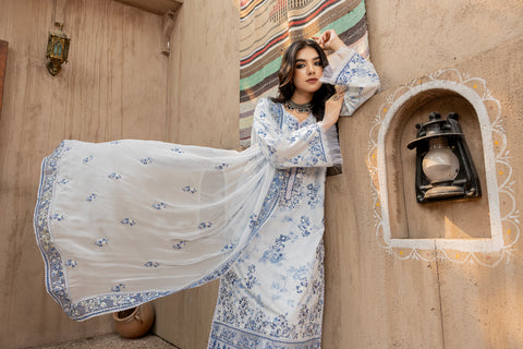 D-2293 | 3 Pcs Embroidered Lawn Collection
