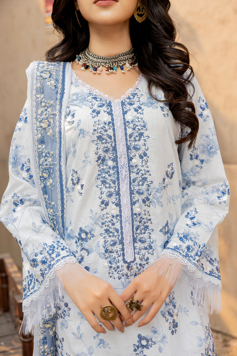 D-2293 | 3 Pcs Embroidered Lawn Collection