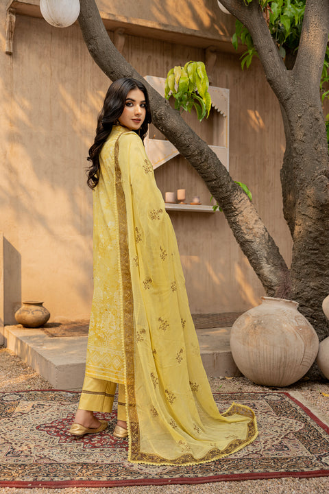 D-2294 | 3 Pcs Embroidered Lawn Collection