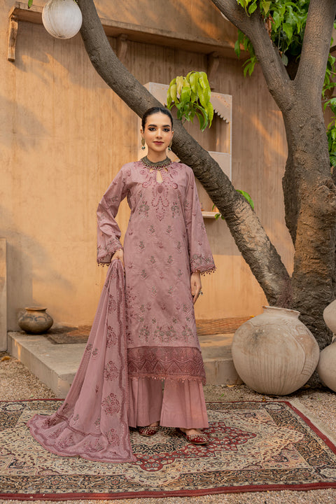 D-2295 | 3 Pcs Embroidered Lawn Collection