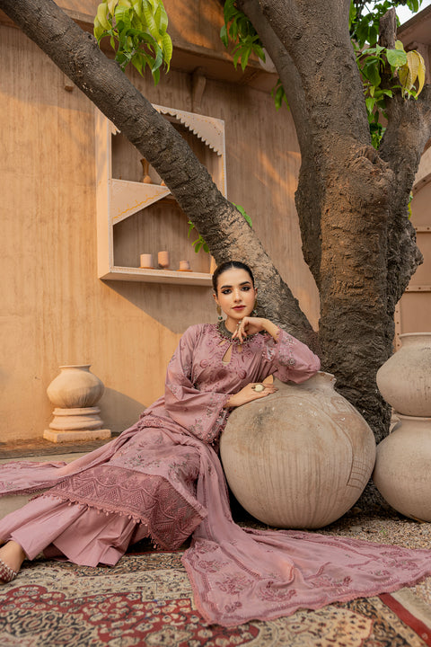 D-2295 | 3 Pcs Embroidered Lawn Collection