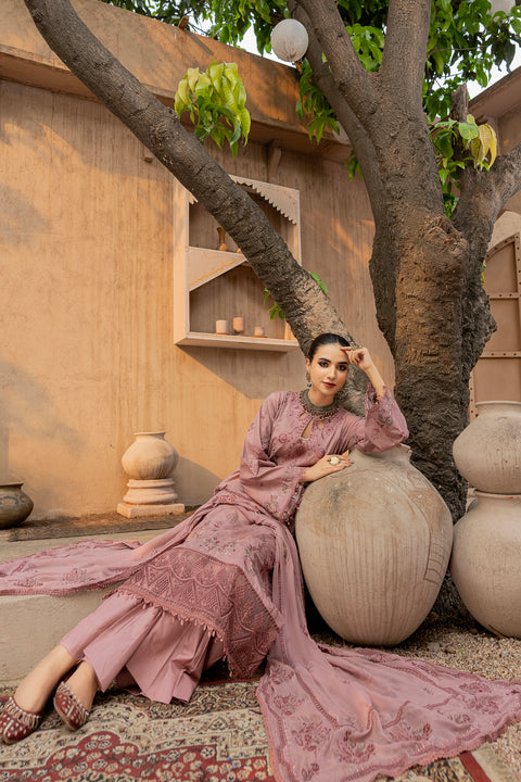 D-2295 | 3 Pcs Embroidered Lawn Collection