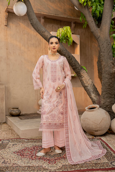 D-2298 | 3 Pcs Embroidered Lawn Collection