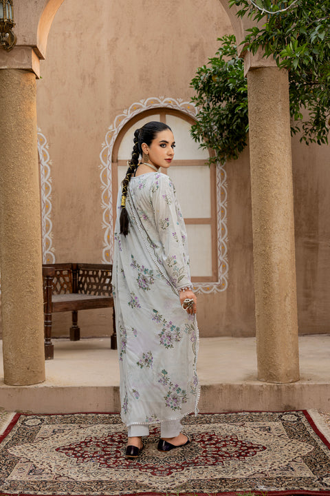 D-2296 | 3 Pcs Embroidered Lawn Collection