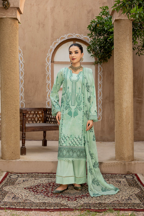 D-2297 | 3 Pcs Embroidered Lawn Collection