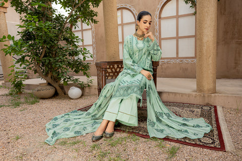 D-2297 | 3 Pcs Embroidered Lawn Collection