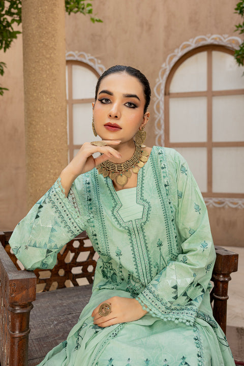 D-2297 | 3 Pcs Embroidered Lawn Collection