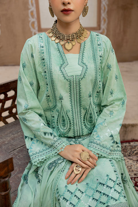 D-2297 | 3 Pcs Embroidered Lawn Collection