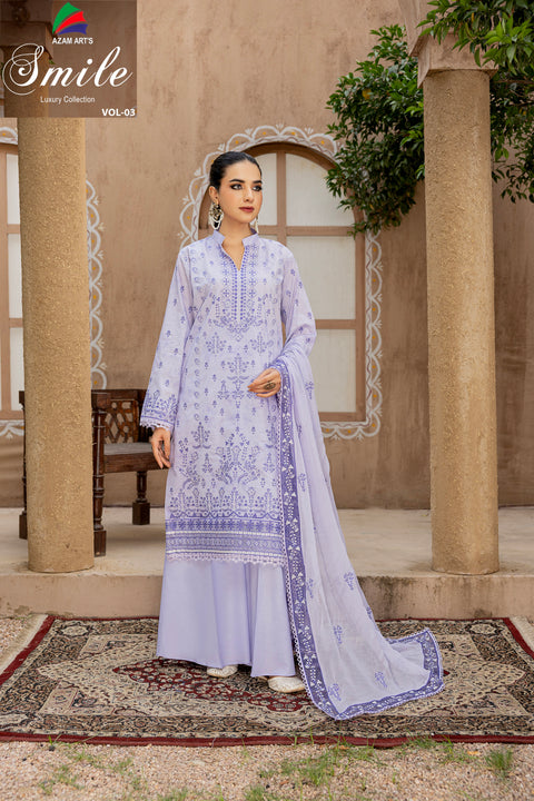 D-2299 | 3 Pcs Embroidered Lawn Collection