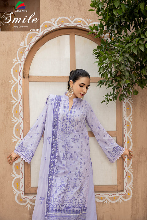 D-2299 | 3 Pcs Embroidered Lawn Collection