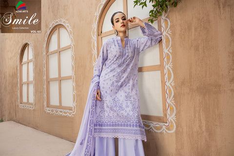 D-2299 | 3 Pcs Embroidered Lawn Collection