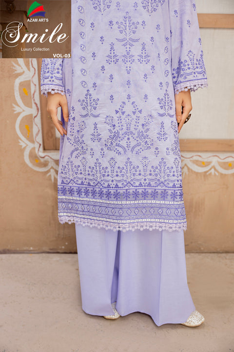 D-2299 | 3 Pcs Embroidered Lawn Collection
