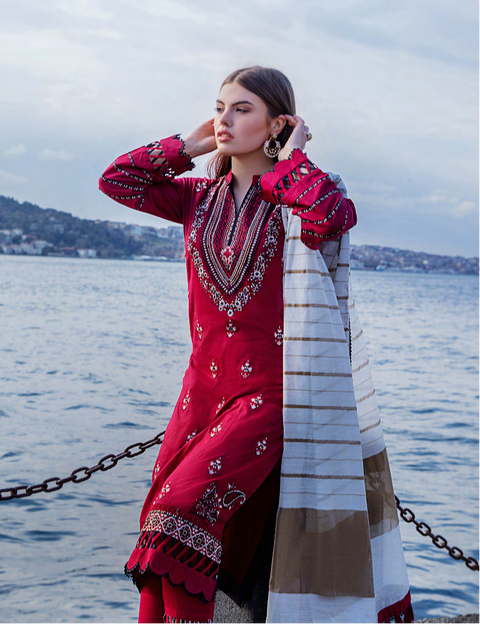 EA-515 3-PCS Luxury Embroidered Lawn