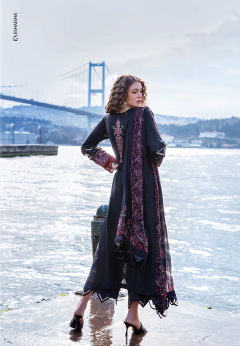EA-512 3-PCS Luxury Embroidered Lawn