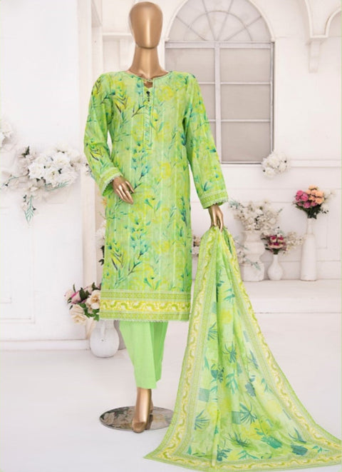 D-02 3-PCS Printed Lawn.