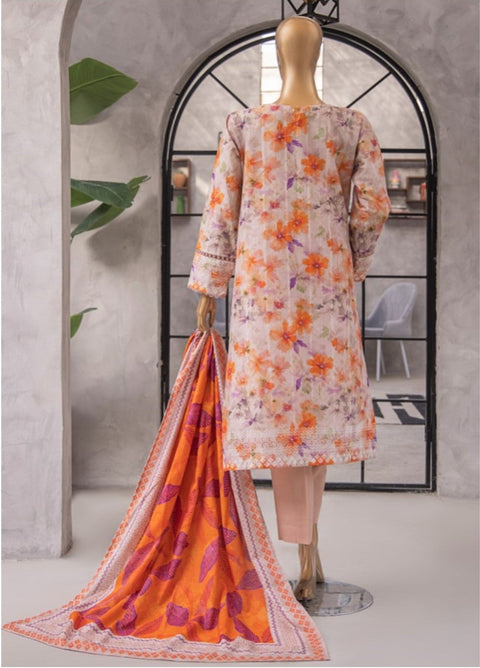 D-03 3-PCS Printed Lawn.