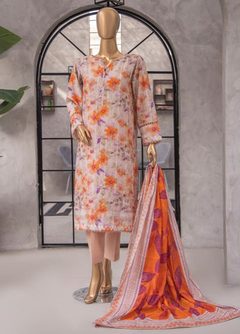 D-03 3-PCS Printed Lawn.