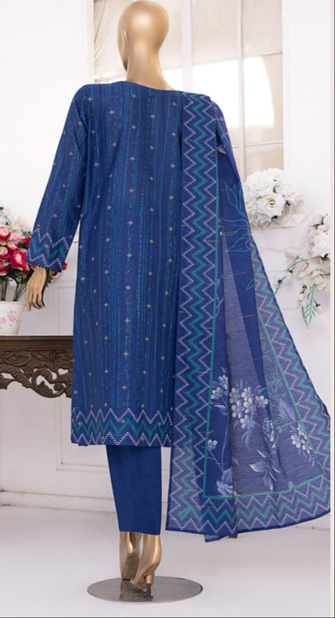D-07 3-PCS Printed Lawn.