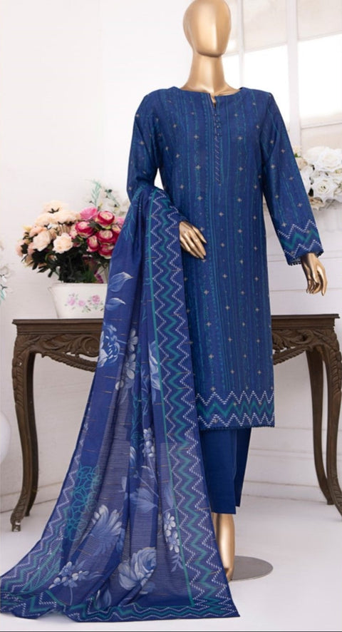 D-07 3-PCS Printed Lawn.