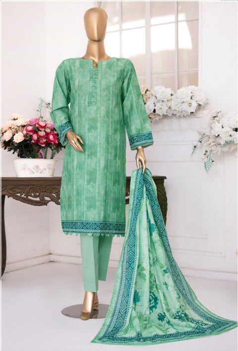 D-04 3-PCS Printed Lawn.