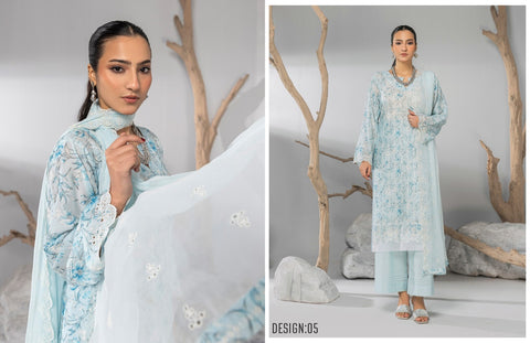 D-2133|3-Peice Embroidered Lawn Collection