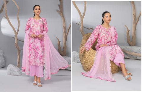 D-2134|3-Peice Embroidered Lawn Collection