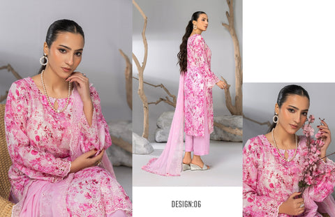 D-2134|3-Peice Embroidered Lawn Collection