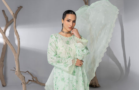 D-2136|3-Peice Embroidered lawn Collection