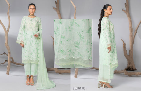 D-2136|3-Peice Embroidered lawn Collection
