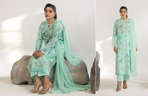 D-2139|3-Peice Embroidered Lawn Collection