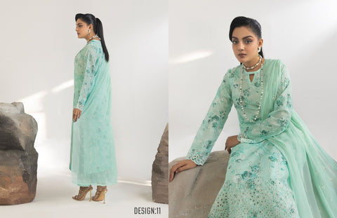 D-2139|3-Peice Embroidered Lawn Collection