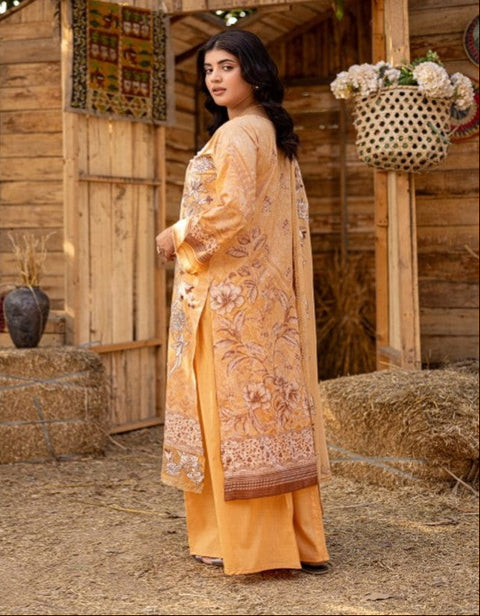 D-1734 3-PCS Embroidered Lawn.