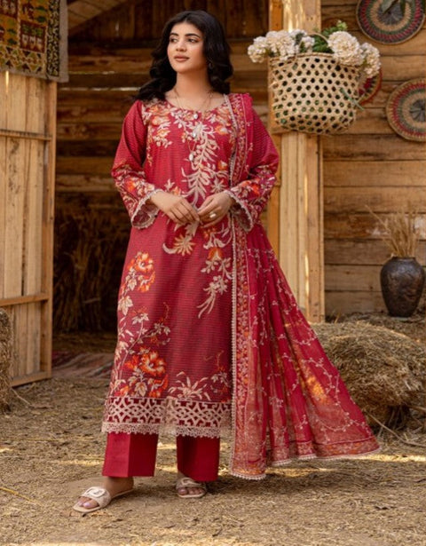 D-1730 3-Piece Embroidered Lawn