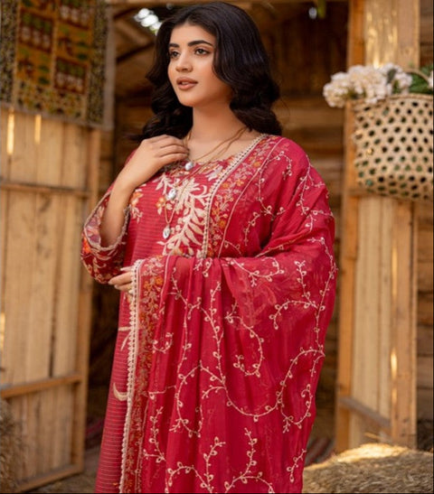 D-1730 3-Piece Embroidered Lawn