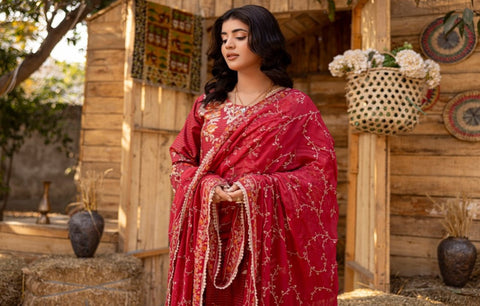 D-1730 3-Piece Embroidered Lawn