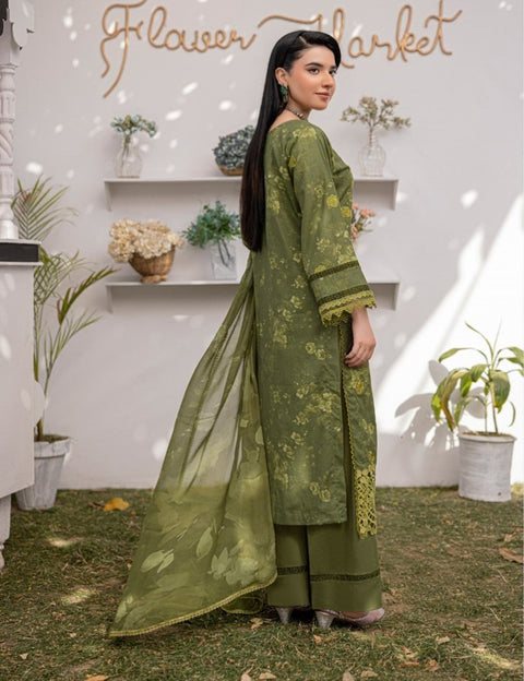 D-1874 3-PCS Embroidered Lawn Collection