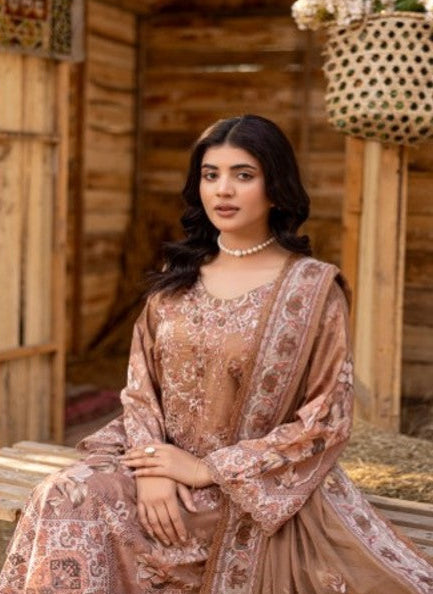 D-1733 3-PCS Embroidered Lawn