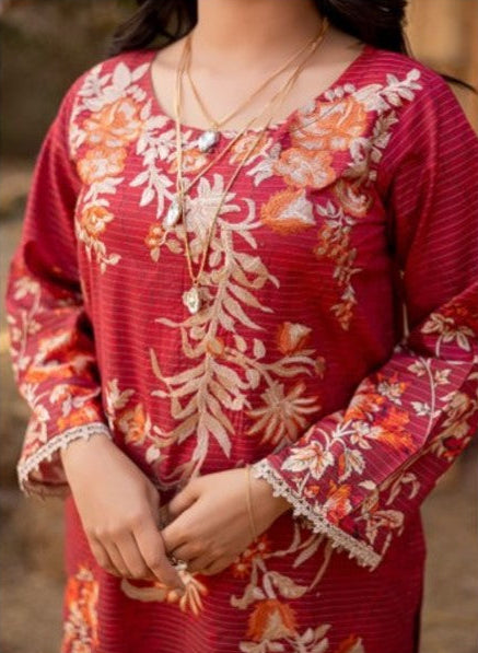 D-1730 3-Piece Embroidered Lawn